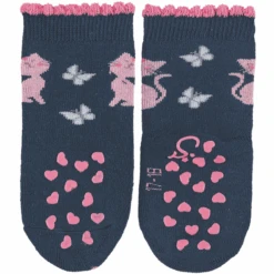 Sterntaler ABS Kruipsokken Dubbelpak Kat/hart Marine -Sterntaler sterntaler abs kruipsokken dubbelpak kat hart marine a409139 4