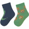Sterntaler ABS Sokken Dubbelpak Krokodil/leeuw Marine -Sterntaler sterntaler abs sokken dubbelpak krokodil leeuw marine a404199