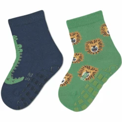 Sterntaler ABS Sokken Dubbelpak Krokodil/leeuw Marine -Sterntaler sterntaler abs sokken dubbelpak krokodil leeuw marine a404199 3