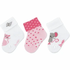 Sterntaler Baby Sokken 3-Pak Kat Wit -Sterntaler sterntaler baby sokken 3 pak kat wit a409360 4
