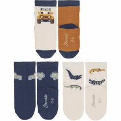 Sterntaler Babysokjes 3-pack Jeep/Krokodil Marine -Sterntaler sterntaler babysokjes 3 pack jeep krokodil marine a334789 4