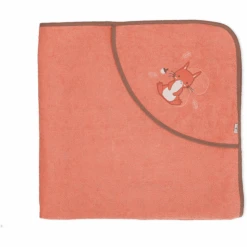 Sterntaler Badcape Met Capuchon Enna Uni Koraal 100 X 100 Cm