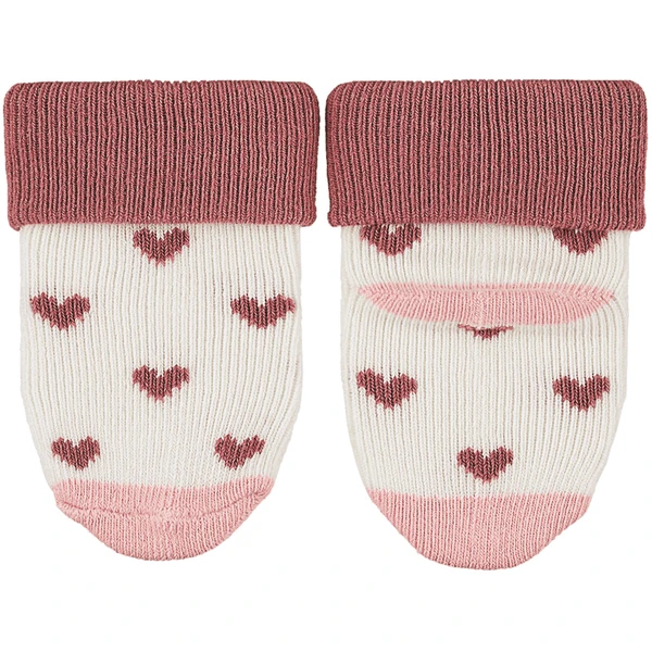 Sterntaler First Baby Socks 3-Pack Hearts Ecru 4 Sterntaler First Baby Socks 3-Pack Hearts Ecru - Afbeelding 2
