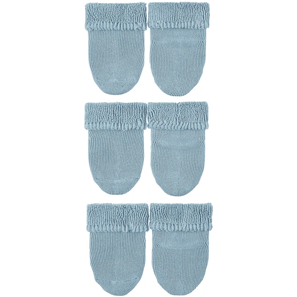 Sterntaler First Baby Socks 3-Pack Light Blue 4 Sterntaler First Baby Socks 3-Pack Light Blue - Afbeelding 2