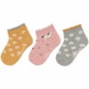 Sterntaler Korte Sokken 3-pack Bloemen Geel