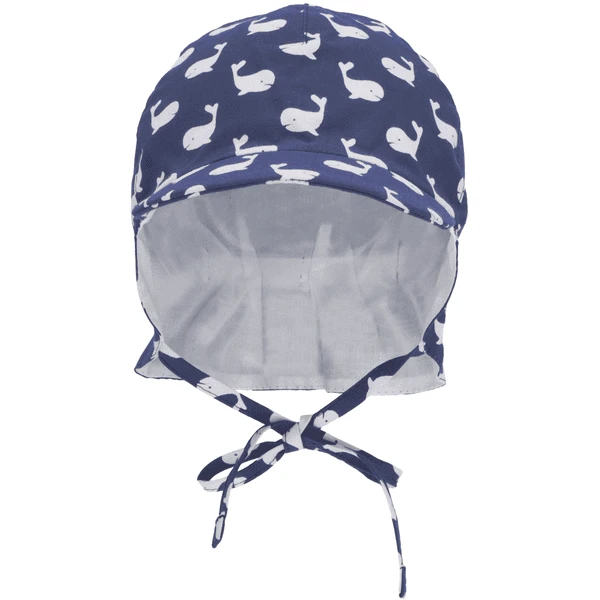 Sterntaler Peaked Cap Met Nekbeschermer Walvissen Blauw 4 Sterntaler Peaked Cap Met Nekbeschermer Walvissen Blauw - Afbeelding 2