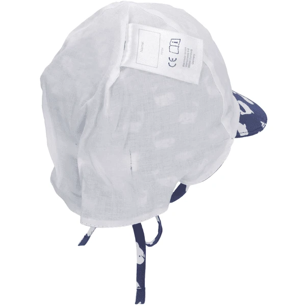 Sterntaler Peaked Cap Met Nekbeschermer Walvissen Blauw 7 Sterntaler Peaked Cap Met Nekbeschermer Walvissen Blauw - Afbeelding 5