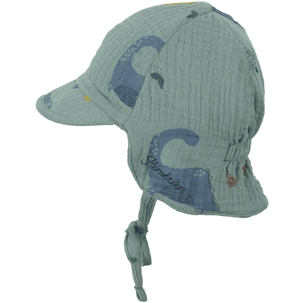 Sterntaler Reversible Peaked Cap Met Nekbeschermer Dinos Donkergroen 4 Sterntaler Reversible Peaked Cap Met Nekbeschermer Dinos Donkergroen - Afbeelding 2