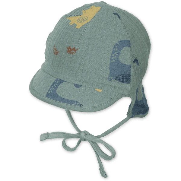 Sterntaler Reversible Peaked Cap Met Nekbeschermer Dinos Donkergroen 3 Sterntaler Reversible Peaked Cap Met Nekbeschermer Dinos Donkergroen