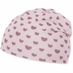 Sterntaler Slouch Beanie Harten Roze