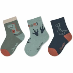 Sterntaler Sokken 3-pack Dino Donkergroen -Sterntaler sterntaler sokken 3 pack dino donkergroen a409465 4