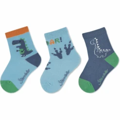 Sterntaler Sokken 3-pack Dino Hemelsblauw -Sterntaler sterntaler sokken 3 pack dino hemelsblauw a409471 4