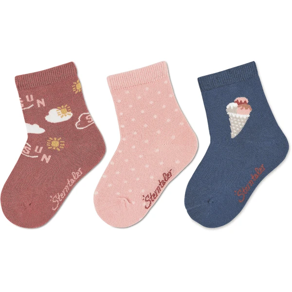 Sterntaler Sokken 3-pack Zon Roze 7 Sterntaler Sokken 3-pack Zon Roze - Afbeelding 5